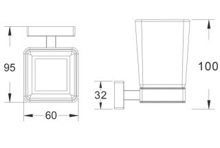 Стакан для ванной комнаты Shevanik SG5612 хром